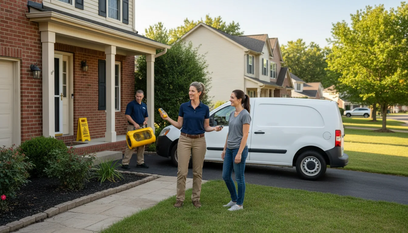 Residential water damage restoration in Royalton, IL